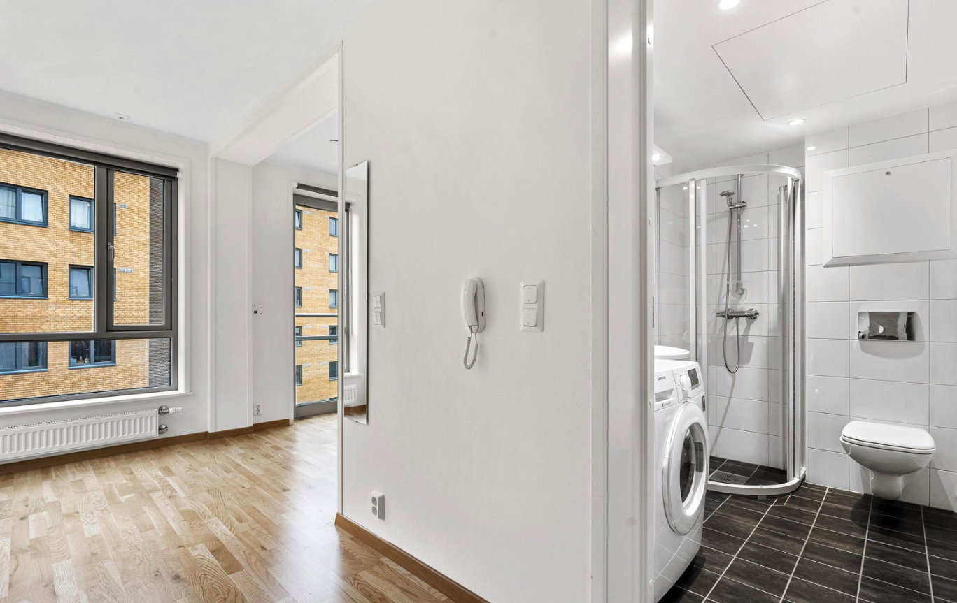 Flislagt bad med varmekabler